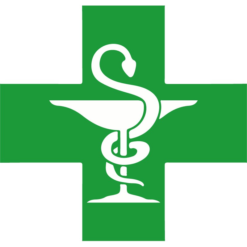 Croix De Pharmacie Avec Caducee En Pvc 19mm De 75cm De Hauteur