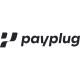 Logo "payplug" PVC noir 19mm rétro éclairé