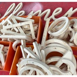 Découpe de lettres Alu brossé argent