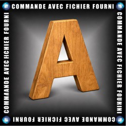 Lettres découpées sur mesure en bois a fixation invisible pour enseigne signalétique et déco 